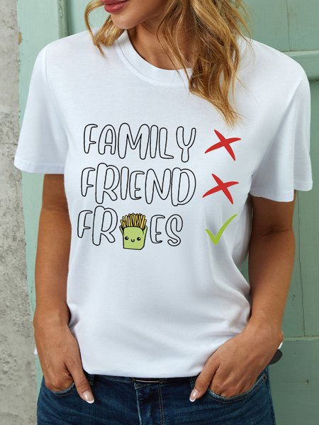 

Lilicloth X Vithya Family No Friend No Fries Yes Women's T-Shirt, White, T-shirts