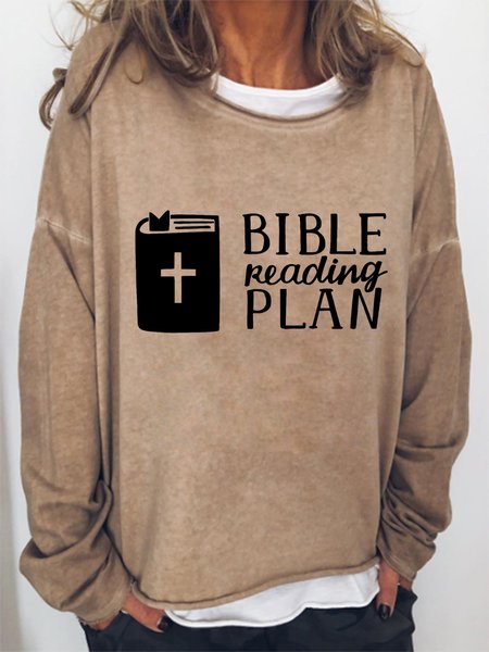 

Bible Reading Plan Women's Sweatshirt, Light brown, Hoodies&Sweatshirts