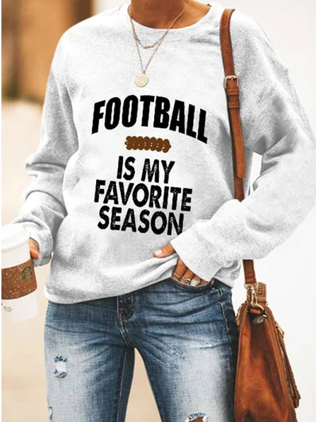 

Casual Crew Neck Cotton-Blend Sweatshirts, Gray, Hoodies & Sweatshirts