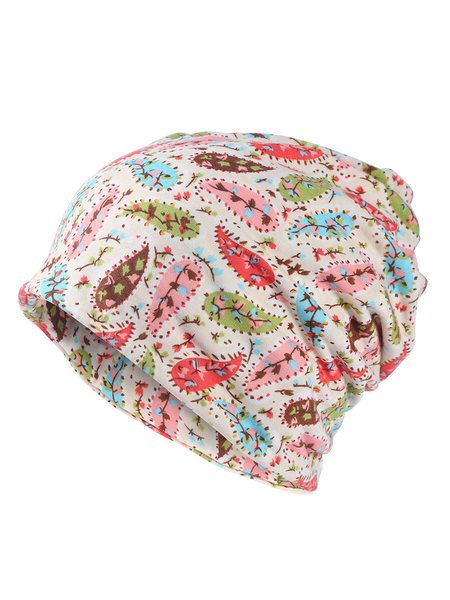 

Paisley All Season Ethnic Polyester Printing Daily Best Sell Turban Regular Hats for Women, Pink, Hats