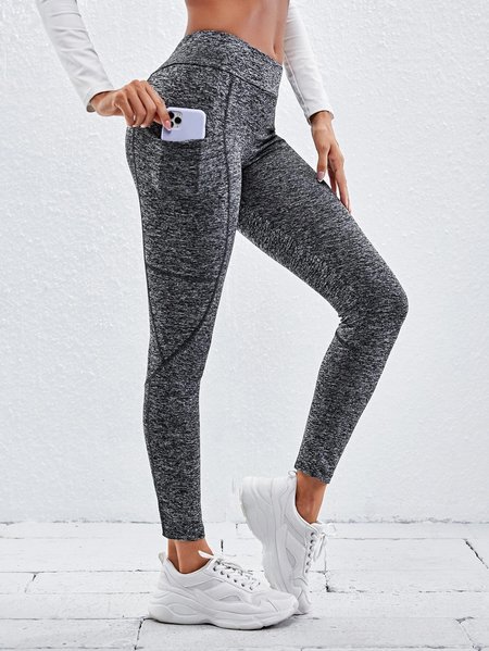

Sports Tight Plain Leggings, Gray, Leggings