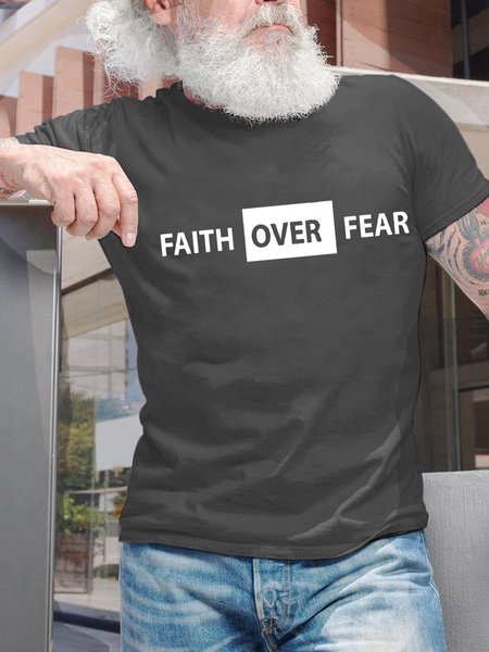 

Faith Over Fear Men's T-Shirt, Deep gray, T-shirts