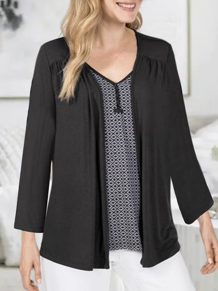 

Loose Vacation Geometric T-Shirt, Multicolor, Shirts & Blouses