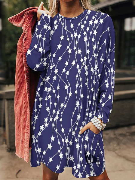 

Womens Causal Abstract Print Dresses, As picture, Dresses