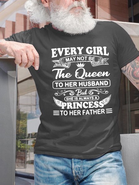 

Every Girl Always A Princess To Her Father Men's T-Shirt, Deep gray, T-shirts