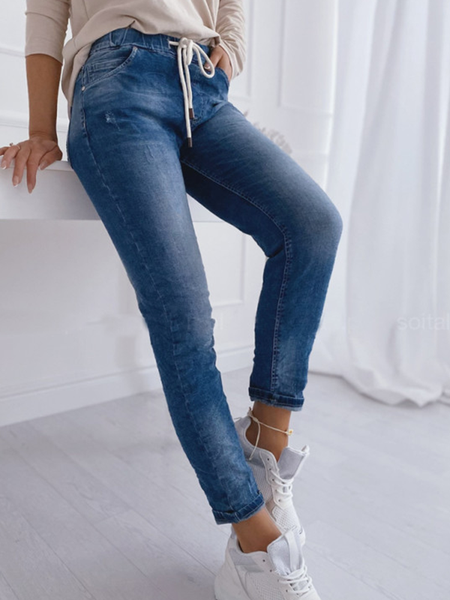 

Casual Denim Jeans, Blue, Pants