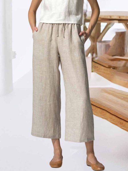

Regular Fit Cotton-Blend Casual Casual Pants, Light khaki, Pants
