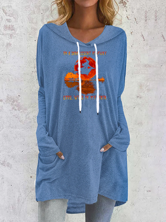 

Cotton-Blend Casual Sweatshirts, Blue, Sweatshirts & Hoodies