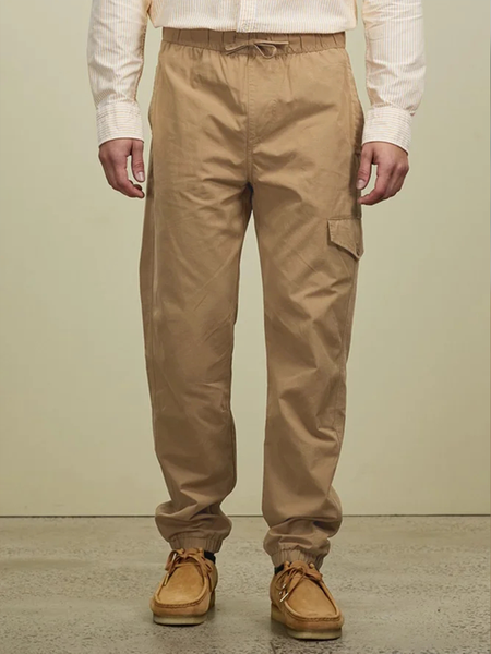 

Cotton and linen style based leisure trousers, As picture, Men's pants