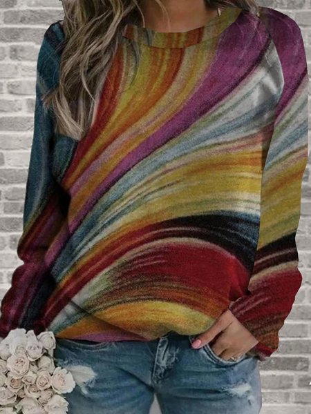 

Multicolor Long Sleeve Crew Neck Printed Sweatshirts, Hoodies & Sweatshirts