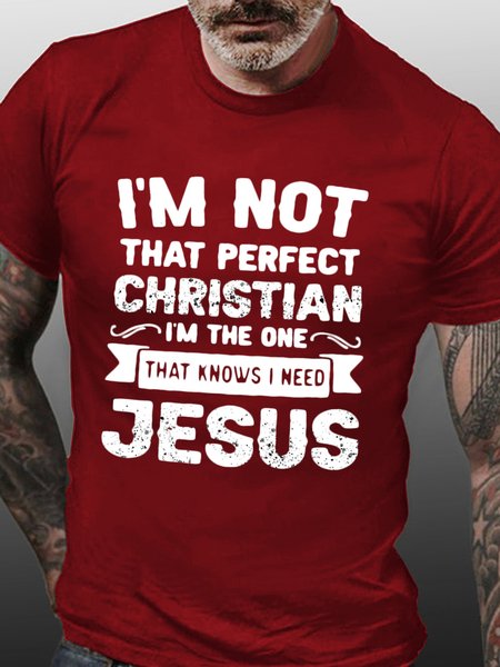 

I'm Not That Perfect Christian Men's T-Shirt, Red, T-shirts