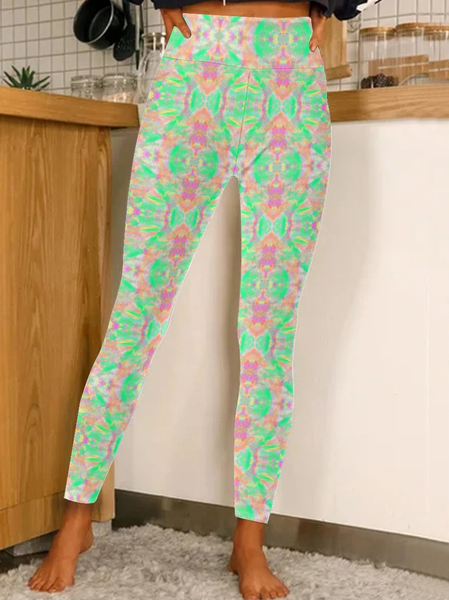 

Lilicloth X Paula Oriental Watercolor Paint Women's Leggings, As picture, Leggings