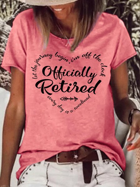 Womens Retired Crew Neck T-Shirt, Red, T-shirts