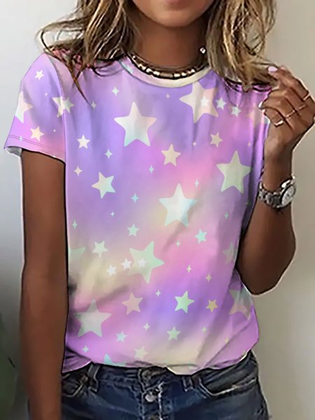 

Lilicloth X Paula Pink Star Women's T-Shirt, As picture, T-shirts
