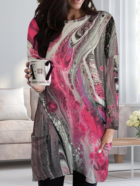 

Lilicloth X Paula Fluid Paint Abstract Art Women's Dress, As picture, Dresses