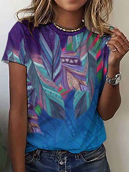 

Lilicloth X Paula Boho Feather Women's T-Shirt, As picture, T-shirts