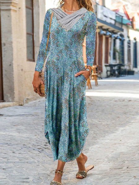 

Asymmetrical Casual Floral Dresses, Multicolor, Dresses