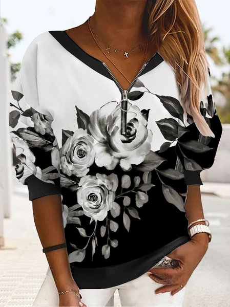 

Regular Fit Casual V Neck Sweatshirts, Black, Sweatshirts & Hoodies