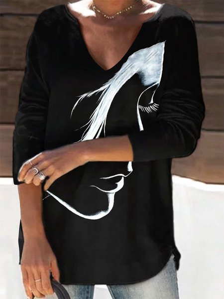 

Figure Casual Color Block T-Shirt, Black, T-Shirts