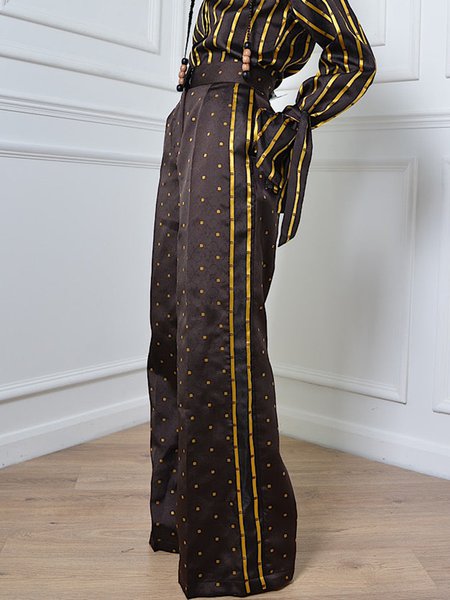 

Urban Fashion Long Wide Leg Daily Pants, Black, Pants