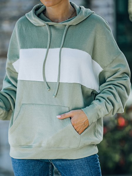 

Women Casual Plain Winter Hoodie Micro-Elasticity Daily Regular H-Line Regular Size Sweatshirts, Aqua, Hoodies & Sweatshirts