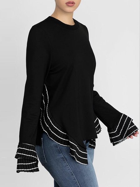 

Urban Striped Long Sleeve T-Shirt, Black, Tops