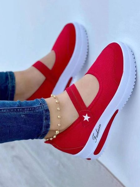 

Women Plain Sports All Season Breathable Sports & Indoor Flat Heel PINS Style Slip On EVA Sneakers, Red, Sneakers