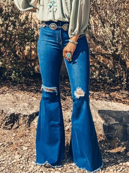 

Sheath Casual Jeans, Blue, Jeans