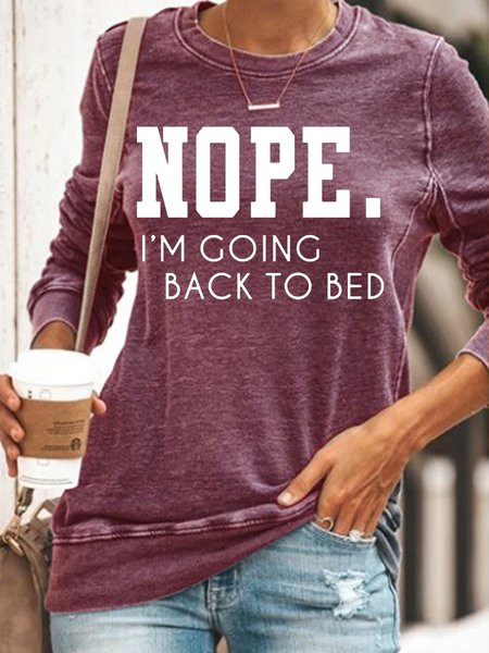 

Womens Funny Nope Casual Sweatshirts, Red, Hoodies&Sweatshirts
