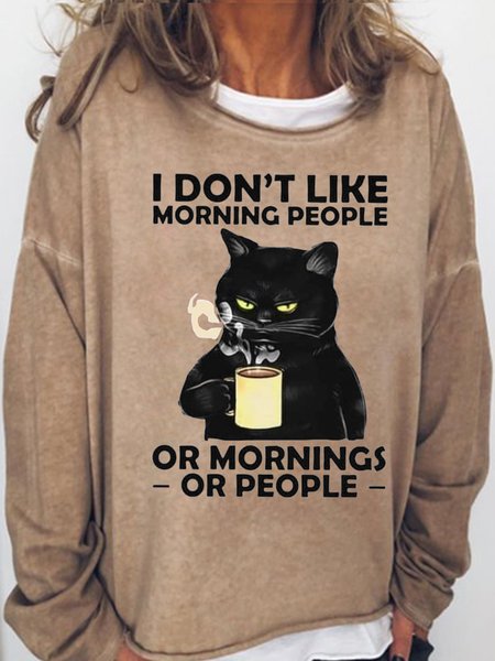 

Womens Funny Casual Letters Sweatshirts, Light brown, Hoodies&Sweatshirts