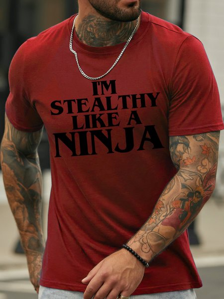 

I'm Stealthy Like A Ninja Men's T-Shirt, Red, T-shirts