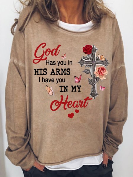 

God Has You In His Arms I Have You In My Heart Women's Sweatshirts, Light brown, Hoodies&Sweatshirts