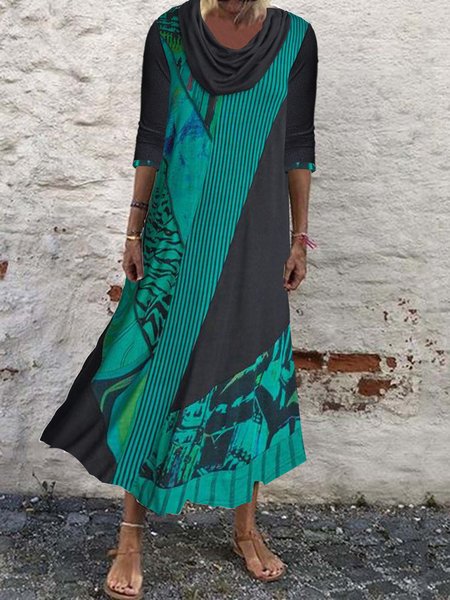 

Regular Fit Others Color Block Dresses, Green, Dresses