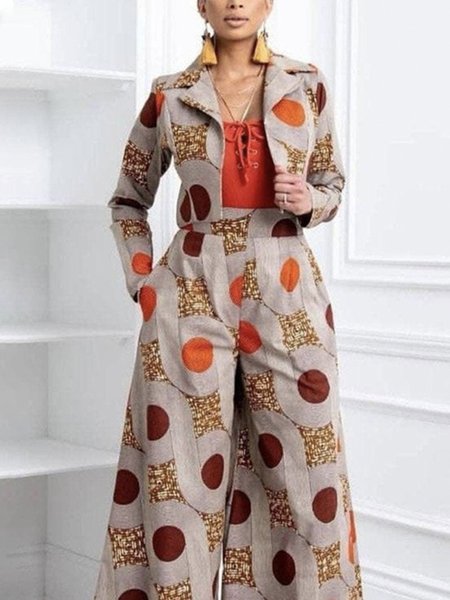 

Urban Regular Fit Lapel Collar Long Sleeve Coat, Multicolor, Outerwear