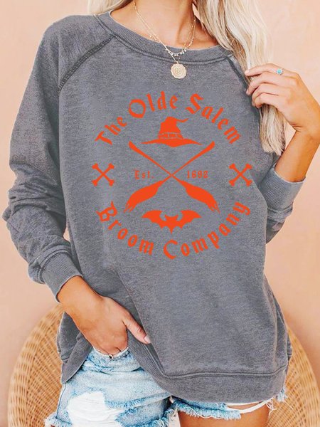

Womens Hocus Pocus Halloween Casual Crew Neck Sweatshirt, Gray, Hoodies&Sweatshirts