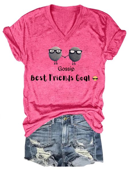

Lilicloth X Vithya Gossip Best Friends Goal Women's T-Shirt, Pink, T-shirts