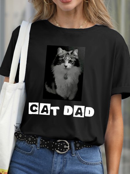 

Cat Dad Women's T-Shirt, Black, T-shirts