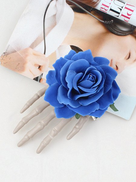 

Halloween Party Rose Bones Hair Accessories Masquerade Decorations, Royal blue, Women Hair Accessories