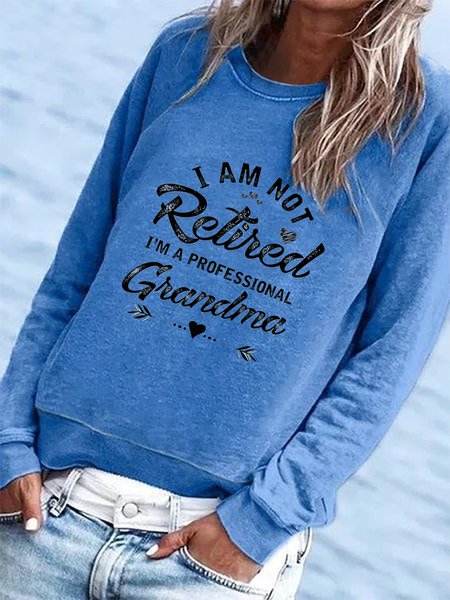 

Casual Text Letters Sweatshirt, Blue, Sweatshirts & Hoodies