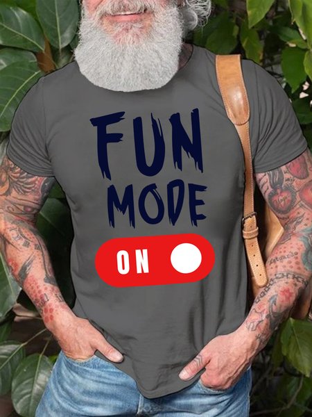 

Lilicloth X Kat8lyst Fun Mode On Men's T-Shirt, Deep gray, T-shirts