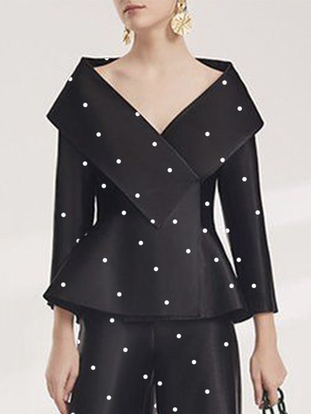 

Regular Fit Polka Dots Urban Blouse, Black-white, Blouses and Shirts