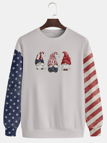 

Men's Christmas Print Fashion Crew Neck Long Sleeve Sweatshirt, White, Hoodies&Sweatshirts