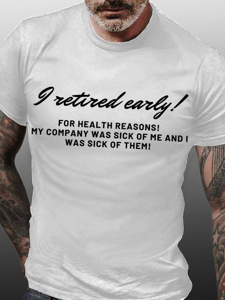 

Lilicloth X Kat8lyst I Retired Early Men's T-Shirt, White, T-shirts