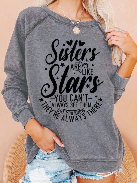 

Womens Cute Sister Crew Neck Sweatshirt, Gray, Hoodies&Sweatshirts