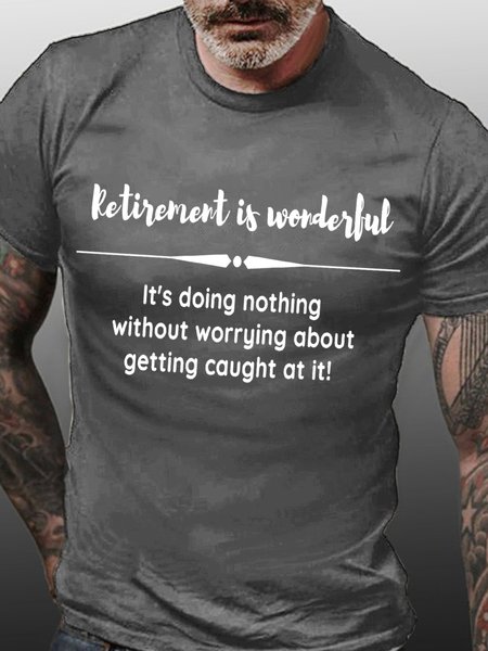 

Lilicloth X Kat8lyst Retirement Is Wonderful Men's T-Shirt, Deep gray, T-shirts