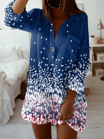 

Shirt Collar Dresses, Blue, Dresses