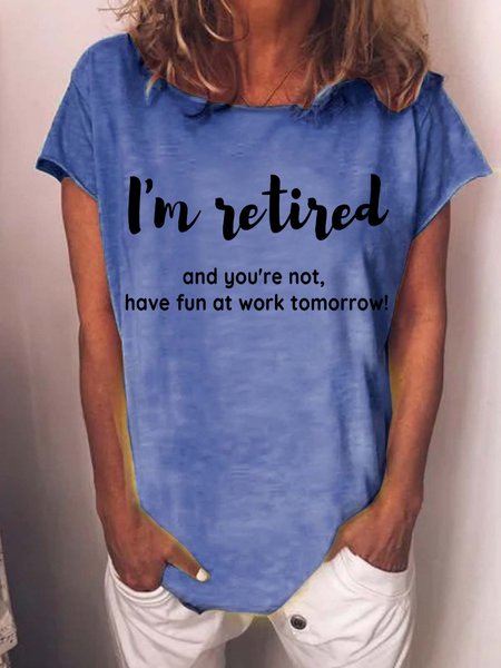 

Lilicloth X Kat8lyst I'm Retired And You're Not Women's T-Shirt, Blue, T-shirts