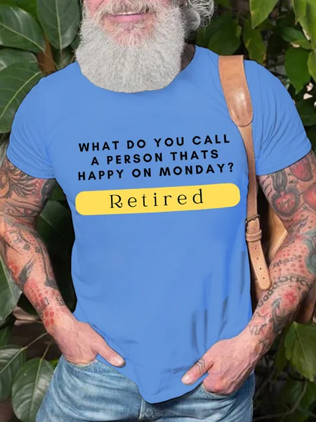 

Lilicloth X Kat8lyst What Do You Call A Person That Happy On Monday Men's T-Shirt, Light blue, T-shirts