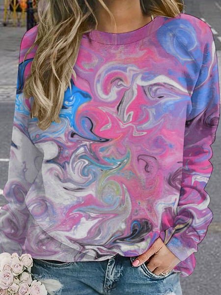 

Lilicloth X Paula Purple Pink Paint Pour Women's Sweatshirt, As picture, Hoodies&Sweatshirts