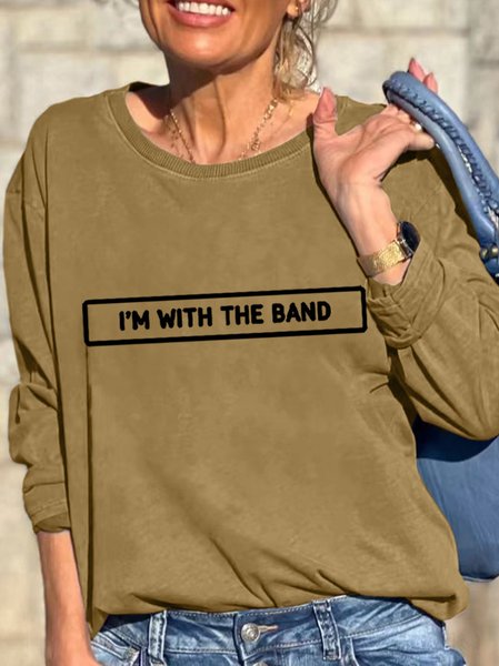 

Lilicloth X Kat8lyst I'm With The Band Women's Sweatshirt, Khaki, Hoodies&Sweatshirts